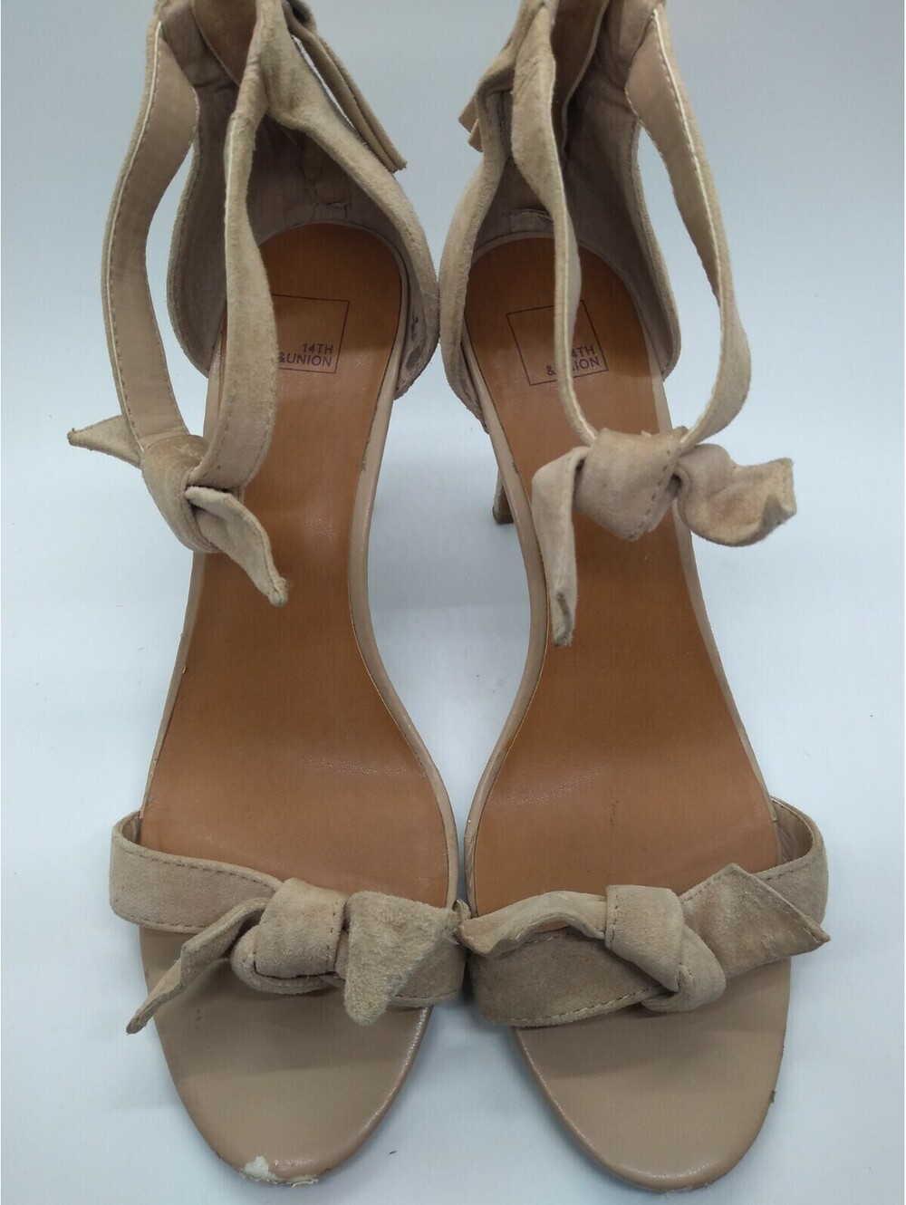 14th union shoes Size 7.5m Light Brown Zipper Heel open toe 211